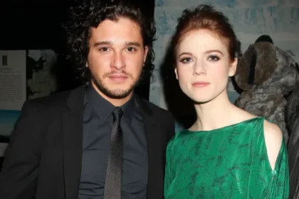 Rose Leslie and Kit Harington green dress