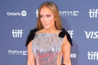 Jennifer Lopez Stuns in Side-Baring Gown at Toronto International Film Festival