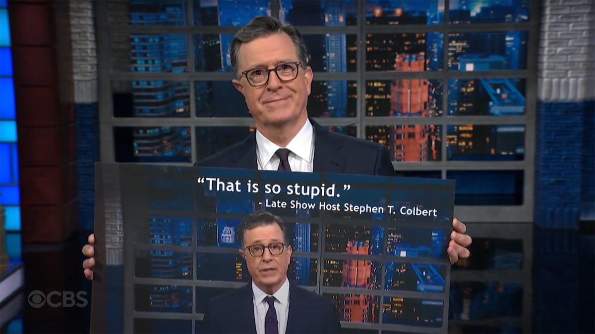 Stephen Colbert gleefully mocks Trump's 'golden dome' idea